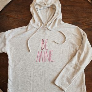 Rae Dunn "Be Mine" Women's Oversized Hoodie size Small (see measurements)